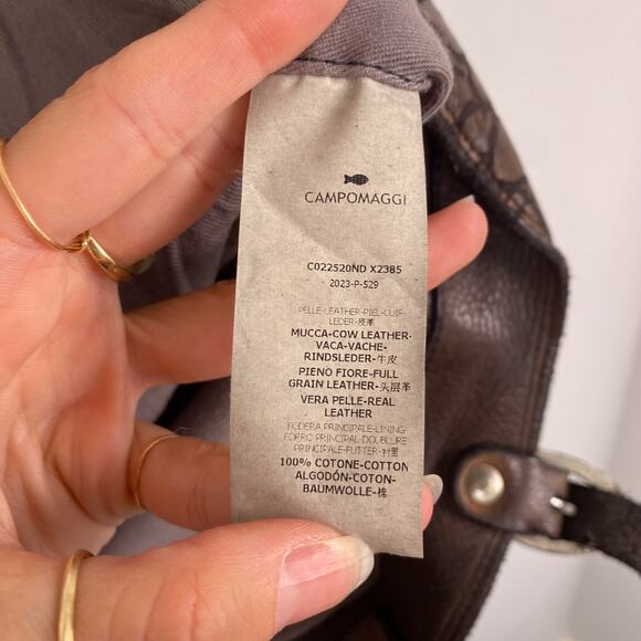 Campomaggi Centaurus in Crocodile Print Laser-Embossed Brown Leather - Picture 11 of 11